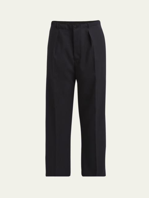 SETCHU Pleated Wool Gabardine Chino Pants