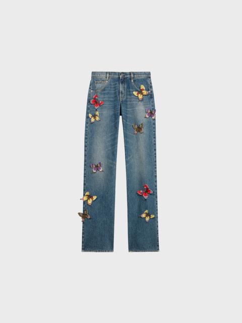 Blumarine BOYFRIEND JEANS WITH BUTTERFLIES