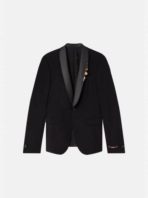 VERSACE Charm-Embellished Wool & Mohair Blazer