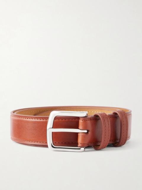 GEORGE CLEVERLEY 3cm Leather Belt Brown