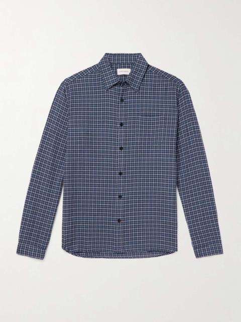 Oliver Spencer Checked Organic Cotton-Blend Shirt
