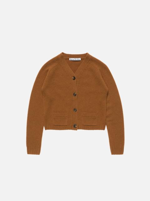 Acne Studios Cashmere V-Neck Cardigan - Mid brown