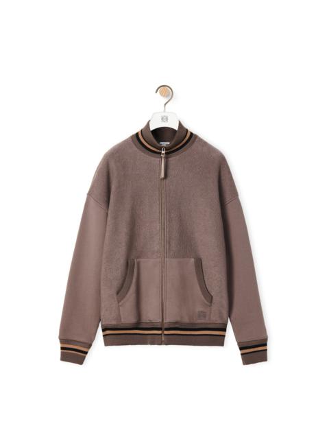 Loewe Zip-up ribbed jacket in cotton