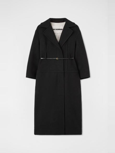 Jil Sander Black wool blend coat | wananluxury | REVERSIBLE