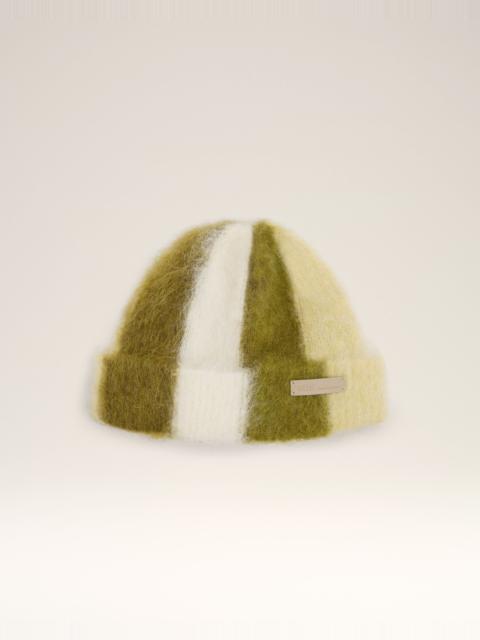 AMI Paris GREEN ALPACA STRIPED AMI DE COEUR BEANIE