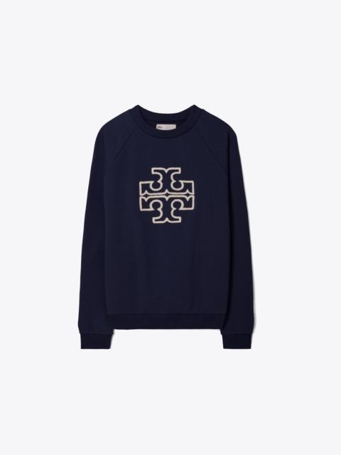 TORY BURCH Heavy French Terry Logo Crewneck