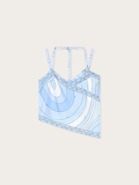 PUCCI IRIDE PRINT SILK SCARF TOP