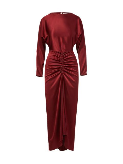 VERONICA BEARD SABRI STRETCH-SILK CHARMEUSE DRESS