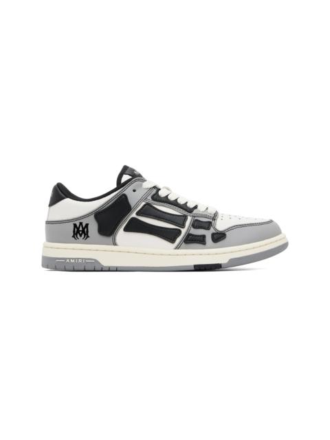AMIRI Gray & White Varsity Skel-Top Low Sneakers