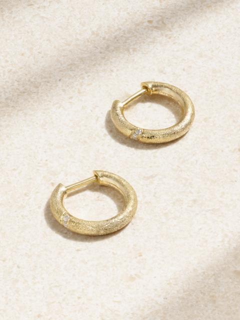 Yvonne Léon 9-karat Gold Diamond Hoop Earrings