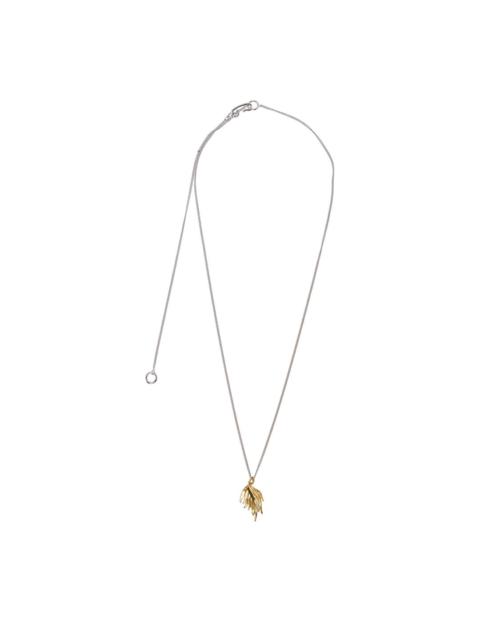 Jil Sander Eco Brass Leaf Pendant Necklace