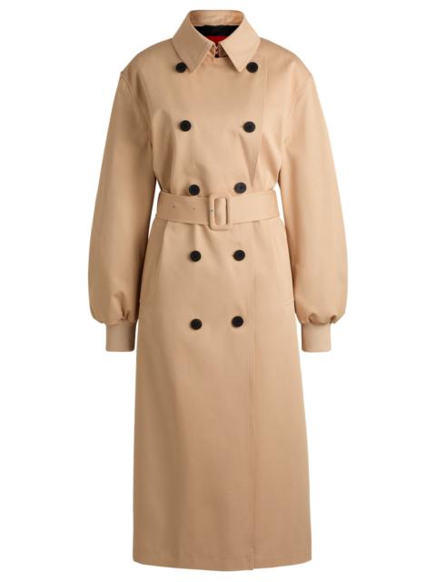 HUGO OVERSIZE-FIT COTTON TRENCH COAT