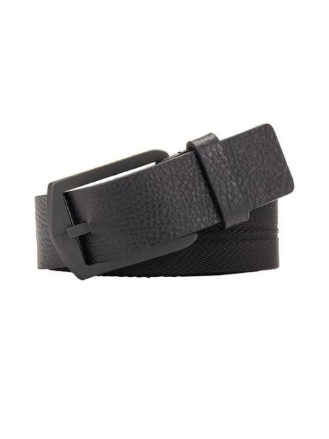 Stone Island 94362 TAPE + LEATHER BELT  BLACK