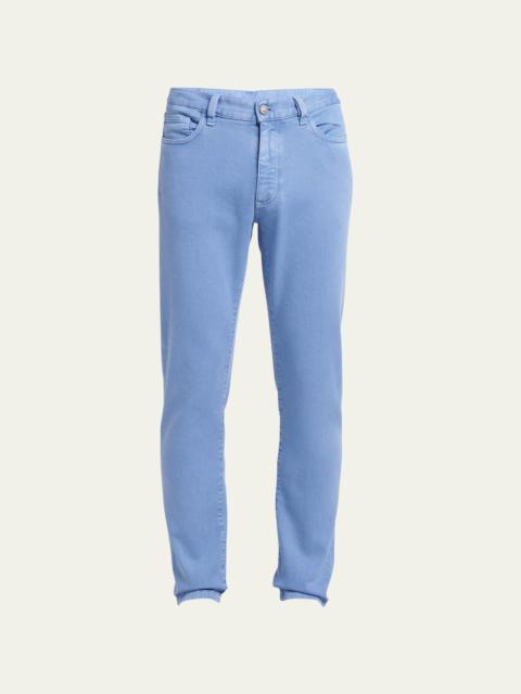 ZEGNA Men's Cotton-Stretch Slim 5-Pocket Pants