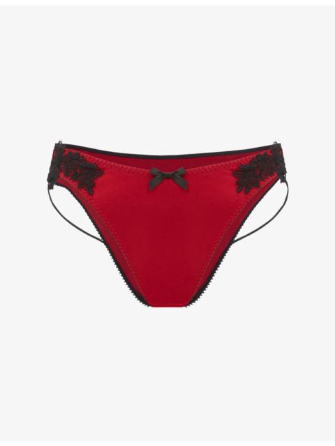 Agent Provocateur Penelopi Embroidered Silk Briefs