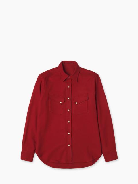 FORTELA PASADENA SHIRT WESTERN WOOL FLANNEL RED