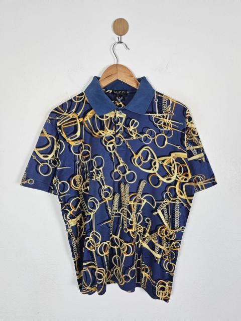 GUCCI Vintage Gucci Italy Chain Polo Tee