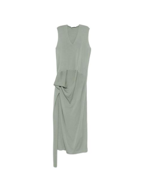 Jil Sander V-neck draped maxi dress