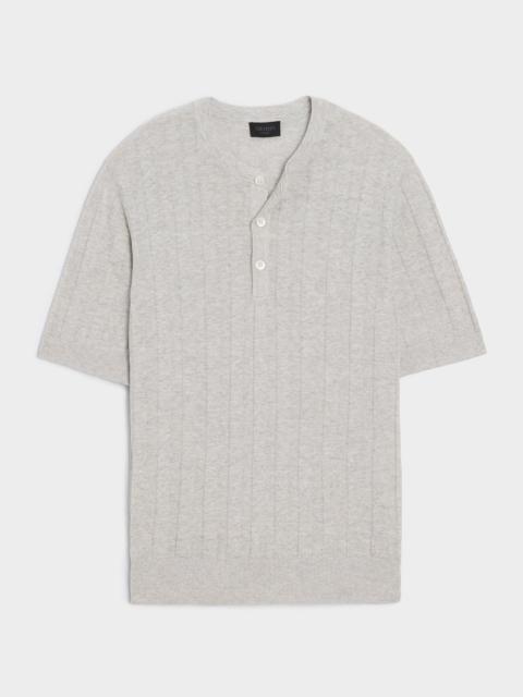 TODD SNYDER Ribbed Linen-Cotton Henley Sweater
