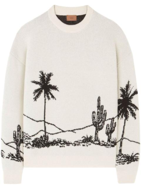 Alanui desert print-knitted jumper
