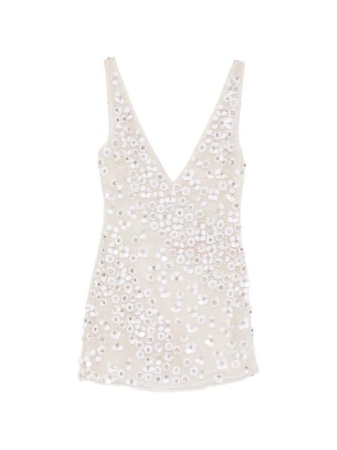 Cult Gaia sequin floral mini dress