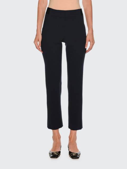 Straight-Leg Ankle Wool Pants