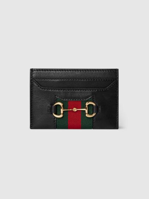 GUCCI Gucci Horsebit Web card case