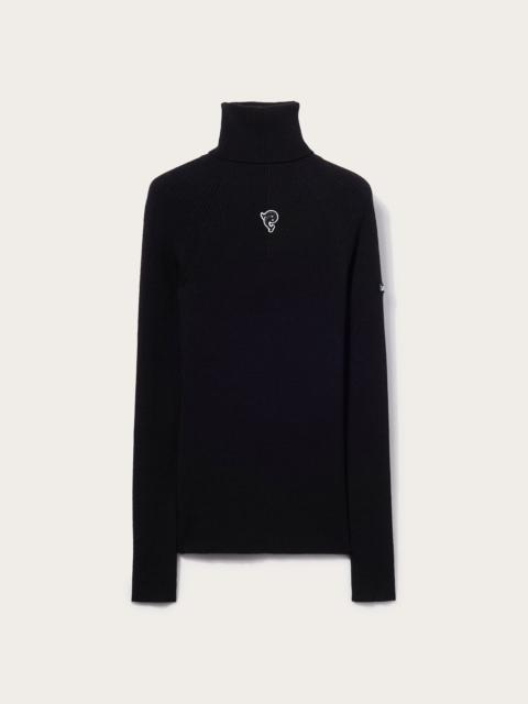 PUCCI LOGO-APPLIQUÉ ROLL-NECK SWEATER