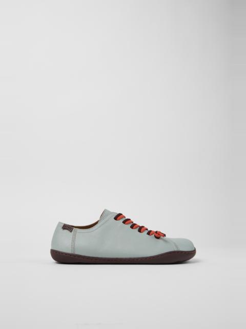 CAMPER Twins Gray Leather Shoes for Women.