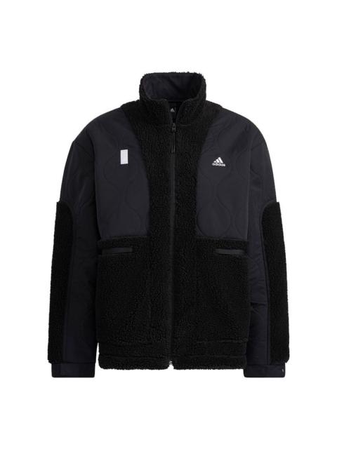 adidas Wj Mixboa Jkt Splicing Fleece Jacket Black H40243