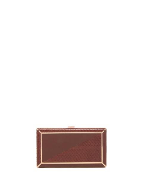 GABRIELA HEARST Callas Clutch in Chocolate Snakeskin & Nappa Leather