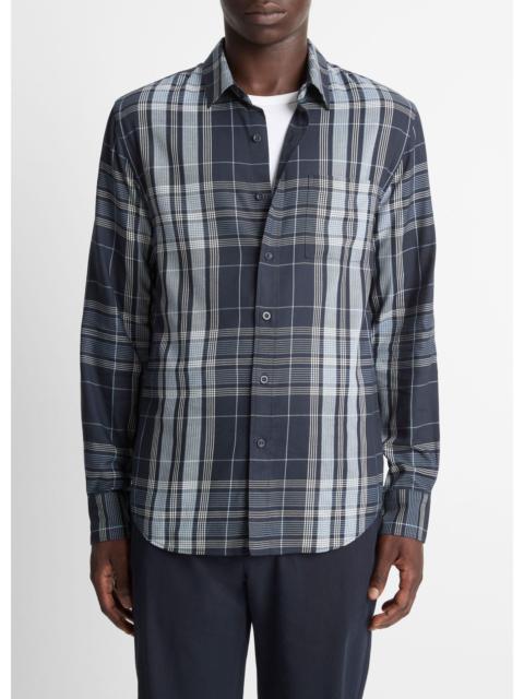 Vince Dunluce Plaid Cotton-Blend Button-Front Shirt