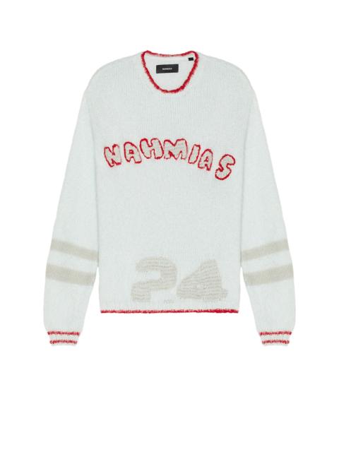 NAHMIAS Graduation Knit Boxy Crew Neck Sweatshirt