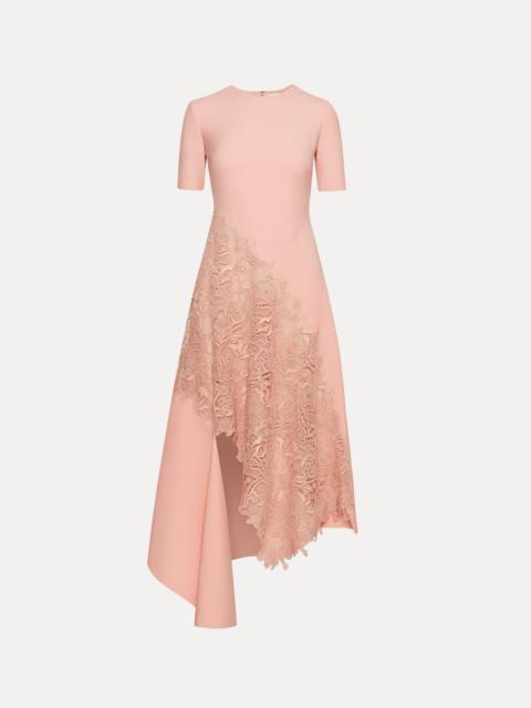 Oscar de la Renta BELLFLOWER GUIPURE & WOOL DRESS