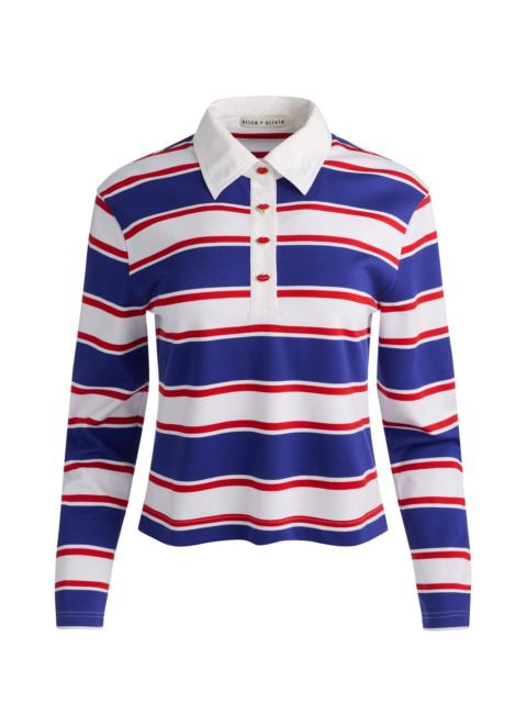 Alice + Olivia LYLE RUGBY POLO TOP