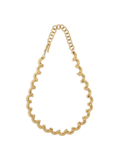 ULLA JOHNSON wave brass necklace