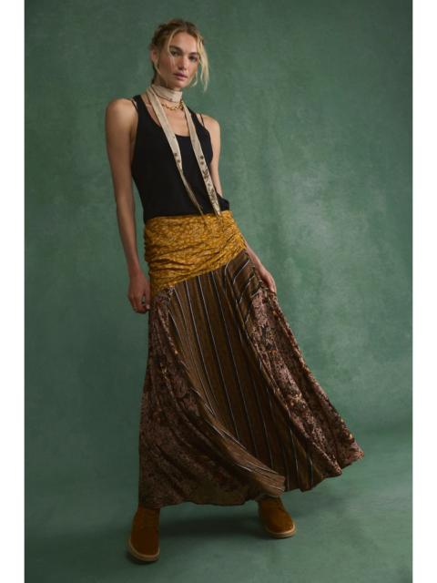 FREE PEOPLE Crossroads Printed Patch Maxi Skirt