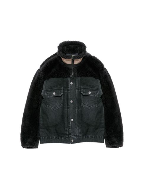 sacai Faux Shearling x Denim Blouson