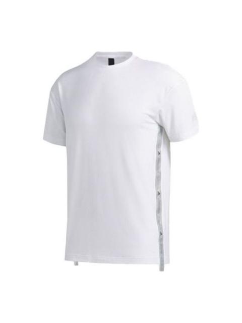 adidas M Gfx T Prime Solid Color Side Sports Stylish Round Neck Short Sleeve White FT2789