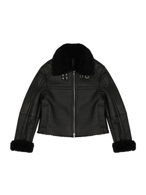 entire studios 01 SHEARLING JACKET BLACK
