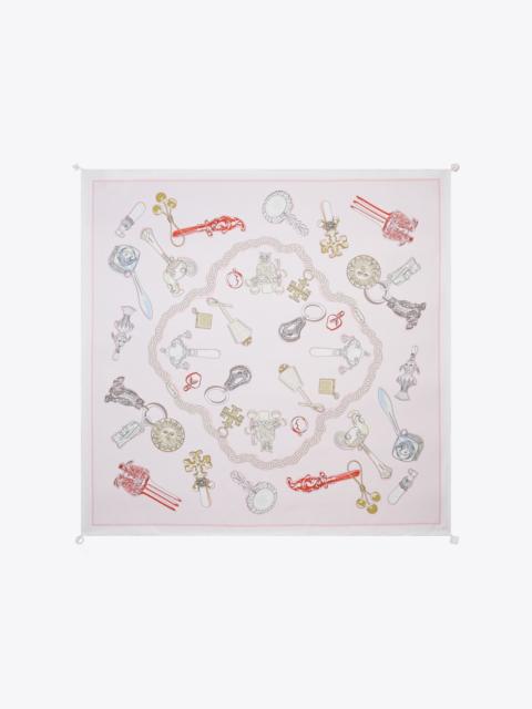 TORY BURCH Rattles Silk Square Scarf