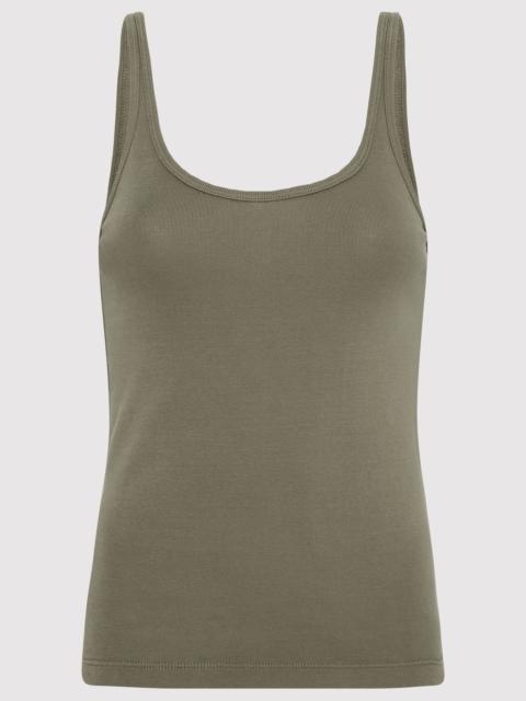 ST. AGNI Organic Cotton Slim Scoop Tank - Smokey Olive