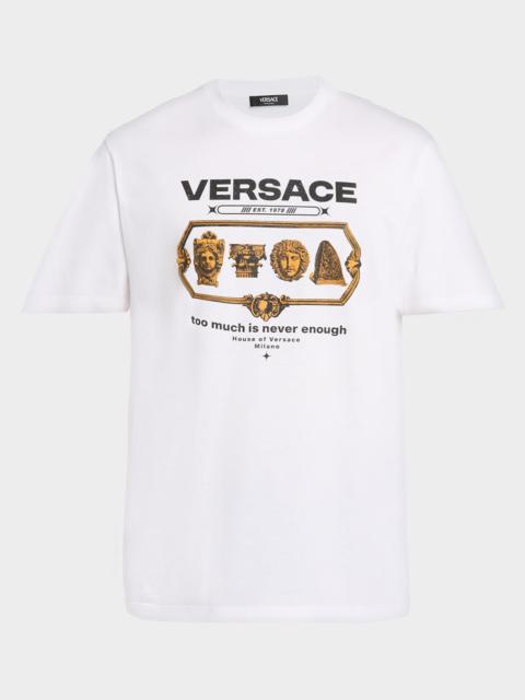 VERSACE Men's Too Much Is Never Enough Medusa Cotton T-Shirt