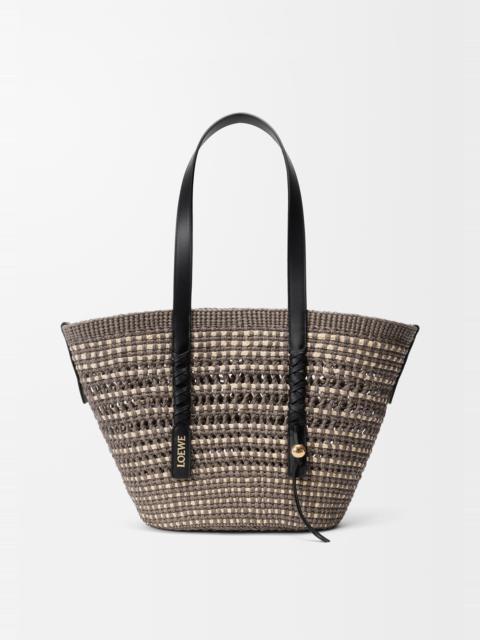 Loewe Medium Braid basket in iraca palm and calfskin