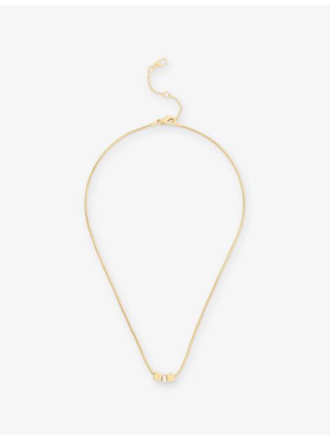 COACH Signature C Cube Gold-Plated Brass Necklace