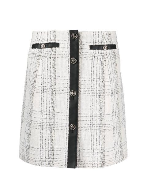 FERRAGAMO contrasting-trim check-print skirt