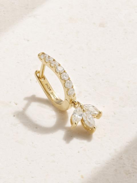 JACQUIE AICHE 14-karat gold diamond single hoop earring Gold
