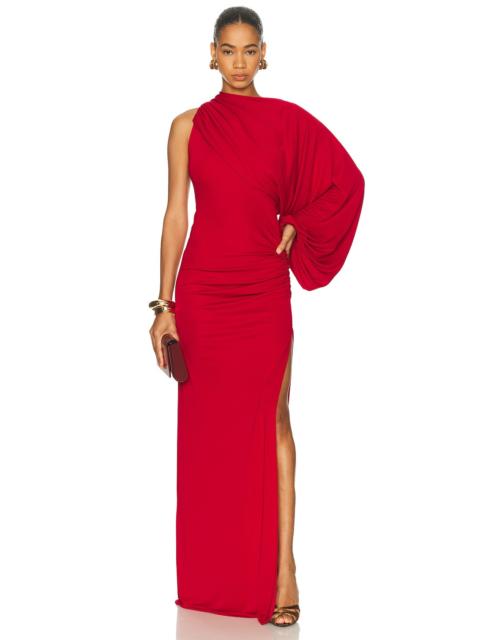 THE ANDAMANE Selene One Shoulder Maxi Dress