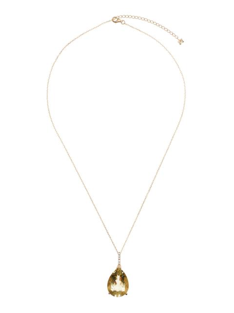 MATEO 14K Yellow Gold Quartz Necklace yellow