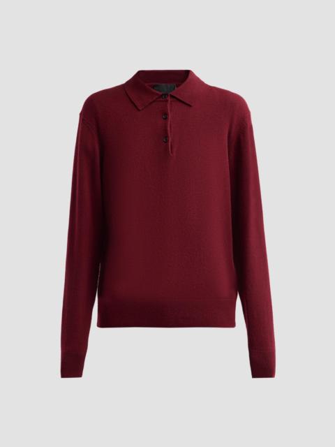 NILI LOTAN Women's Jovan Cashmere Polo Sweater - Burgundy